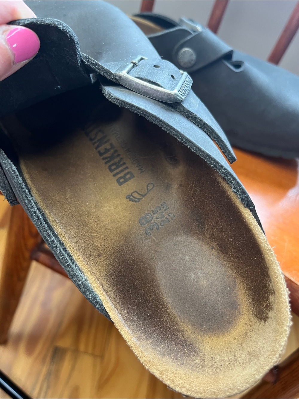 Birkenstock Boston Clogs in Black Oiled Leather, women’s size 38 - Picture 11 of 14